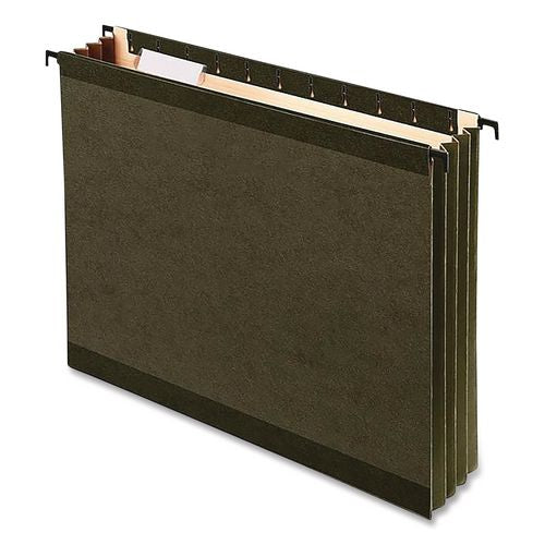 Image of Pendaflex® 09317 SureHook Hanging Pocket File, Legal Size, 1/5-Cut Tabs, Standard Green, 4/Pack