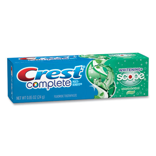 Image of CrestÂ® Complete Whitening Toothpaste + Scope, Minty Fresh, 0.85 Oz Tube, 36/carton