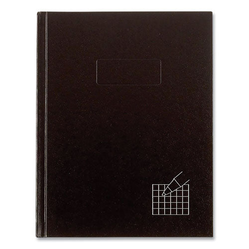 Image of BluelineÂ® Professional Quad Notebook, Quadrille Rule (4 sq/in), Black Cover, (96) 9.25 x 7.25 Sheets