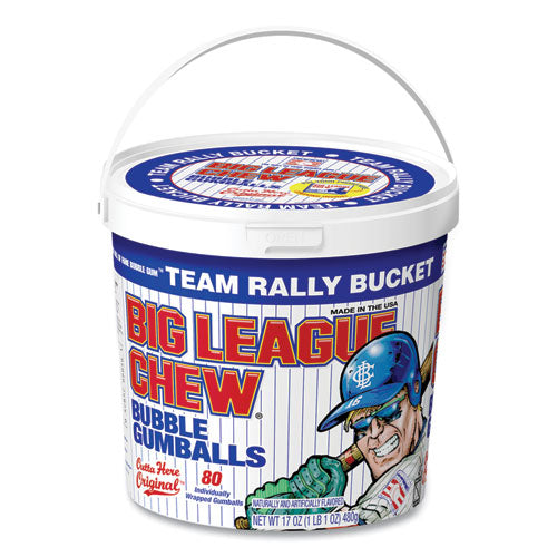 Image of Big League Chew® FGM66056 Bubble Gum Balls, Outta' Here Original, 80 Balls/tub
