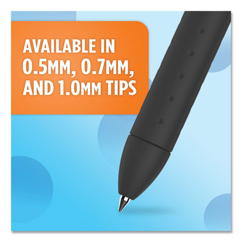 Image of Paper Mate® 1951722 InkJoy Gel Pen, Retractable, Fine 0.5 mm, Blue Ink, Blue Barrel, Dozen