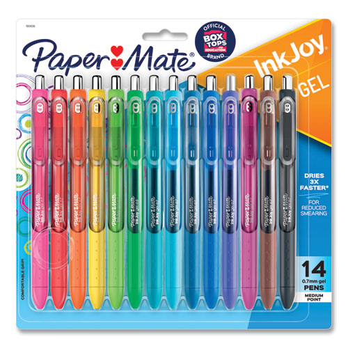 Image of Paper Mate® 1959302 Inkjoy Gel Pen, Retractable, Medium 0.7 Mm, Assorted Ink And Barrel Colors, 14/pack