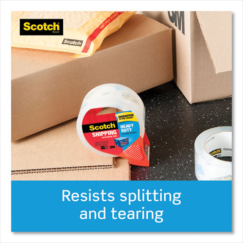 Image of Scotch® 3850-4RD-6GC 3850 Heavy-Duty Packaging Tape With Dispenser, 3" Core, 1.88" X 54.6 Yds, Clear, 4/pack