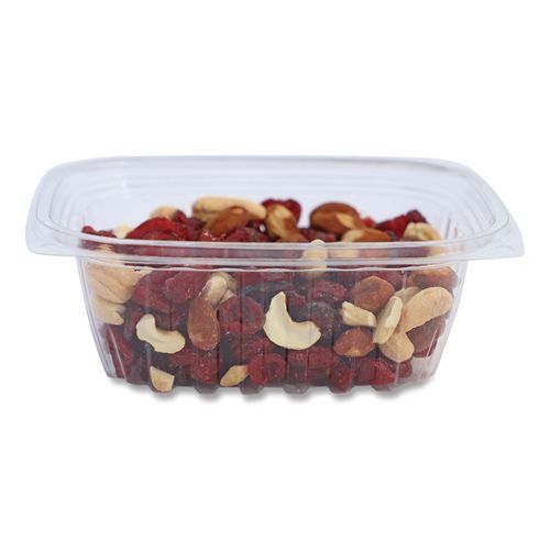 Image of World Centric® RDCS12 PLA Rectangular Deli Containers, 12 oz, 4.8 x 5.9 x 2.1, Clear, Plastic, 900/Carton