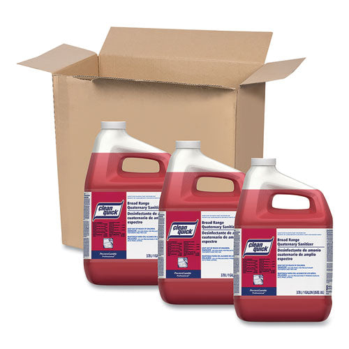 Image of Clean Quick® 07535 Broad Range Quaternary Sanitizer, Sweet Scent, 1 Gal Bottle, 3/carton