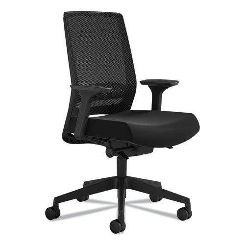 Image of Safco® 6830STBL Medina Deluxe Task Chair, Supports Up To 275 Lb, 18" To 22" Seat Height, Black