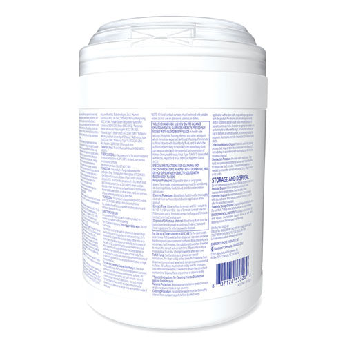Image of Diversey 101105152 Oxivir TB Disinfectant Wipes, 6 x 6.9, Characteristic Scent, White, 160/Canister, 4 Canisters/Carton
