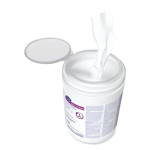 Image of Diversey 101105152 Oxivir TB Disinfectant Wipes, 6 x 6.9, Characteristic Scent, White, 160/Canister, 4 Canisters/Carton