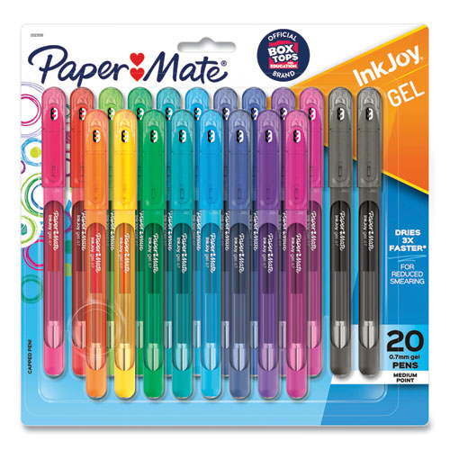 Image of Paper Mate® 2023018 Inkjoy Gel Pen, Stick, Medium 0.7 Mm, Assorted Ink And Barrel Colors, 20/pack