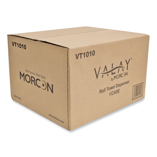 Image of Morcon Tissue VT1010 Valay 10 Inch Roll Towel Dispenser, 13.25 X 9 X 14.25, Black