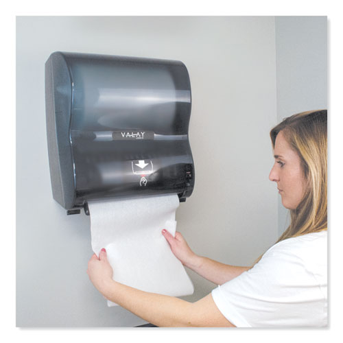 Image of Morcon Tissue VT1010 Valay 10 Inch Roll Towel Dispenser, 13.25 X 9 X 14.25, Black