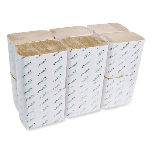 Image of Morcon Tissue 5050VN Valay Interfolded Napkins, 1-Ply, 6.3 X 8.85, Kraft, 6,000/carton