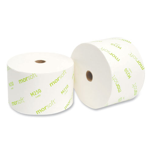Image of Morcon Tissue M250 Small Core Bath Tissue, Septic Safe, 2-Ply, White, 1,250 Sheets/Roll, 24 Rolls/Carton