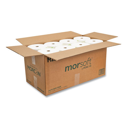 Image of Morcon Tissue M250 Small Core Bath Tissue, Septic Safe, 2-Ply, White, 1,250 Sheets/Roll, 24 Rolls/Carton