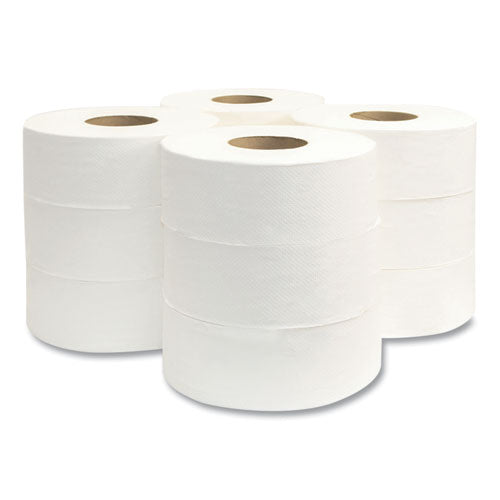 Image of Morcon Tissue M29 Jumbo Bath Tissue, Septic Safe, 2-Ply, 3.3" x 625 ft, White, 12 Rolls/Carton