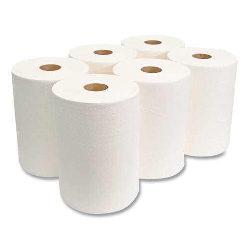 Image of Morcon Tissue M610 10 Inch TAD Roll Towels, 1-Ply, 10" x 500 ft, White, 6 Rolls/Carton