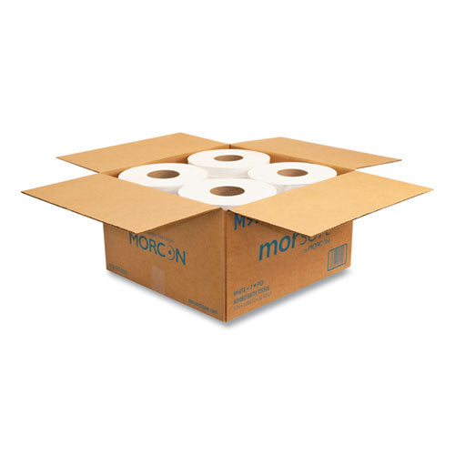 Image of Morcon Tissue M99 Jumbo Bath Tissue, Septic Safe, 2-Ply, 3.3" x 1,000 ft, White, 12 Rolls/Carton