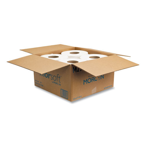 Image of Morcon Tissue M29 Jumbo Bath Tissue, Septic Safe, 2-Ply, 3.3" x 625 ft, White, 12 Rolls/Carton