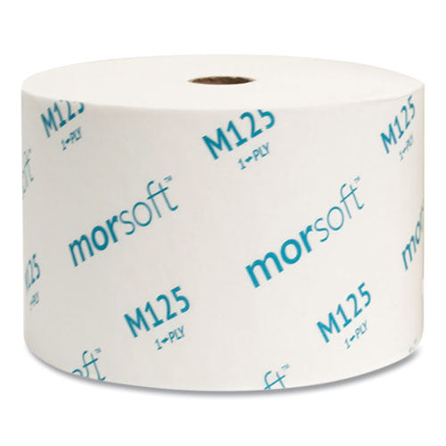 Image of Morcon Tissue M125 Small Core Bath Tissue, Septic Safe, 1-Ply, White, 2,500 Sheets/Roll, 24 Rolls/Carton