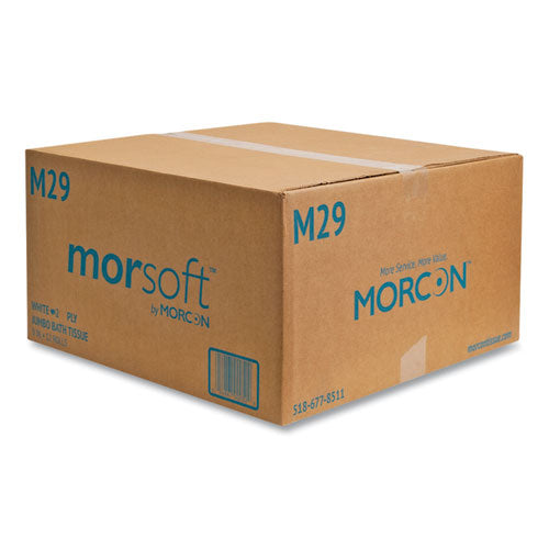 Image of Morcon Tissue M29 Jumbo Bath Tissue, Septic Safe, 2-Ply, 3.3" x 625 ft, White, 12 Rolls/Carton