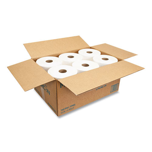 Image of Morcon Tissue M610 10 Inch TAD Roll Towels, 1-Ply, 10" x 500 ft, White, 6 Rolls/Carton