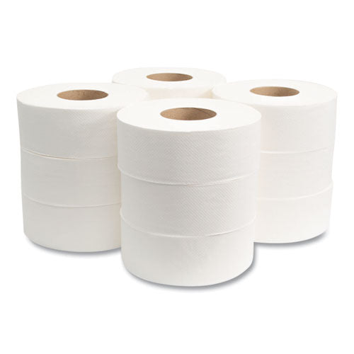 Image of Morcon Tissue 129X Jumbo Bath Tissue, Septic Safe, 2-Ply, 3.3" x 500 ft, White, 12 Rolls/Carton