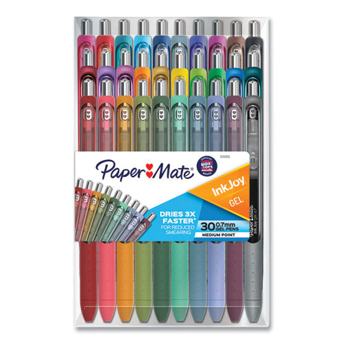 Image of Paper Mate® 2132015 Inkjoy Gel Pen, Retractable, Medium 0.7 Mm, Assorted Ink And Barrel Colors, 30/pack