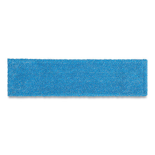 Image of Rubbermaid® Commercial 2132427 Adaptable Flat Mop Pads, Microfiber, 19.5 X 5.5, Blue