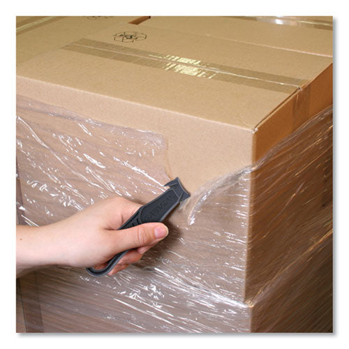 Image of Garvey® 091459 Safety Cutter Box Cutter Knife with Double Shielded Blade, 4" Plastic Handle, Black, 5/Pack