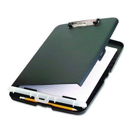Image of Officemate Low Profile Storage Clipboard, 0.5" Clip Capacity, Holds 8.5 x 11 Sheets, Charcoal