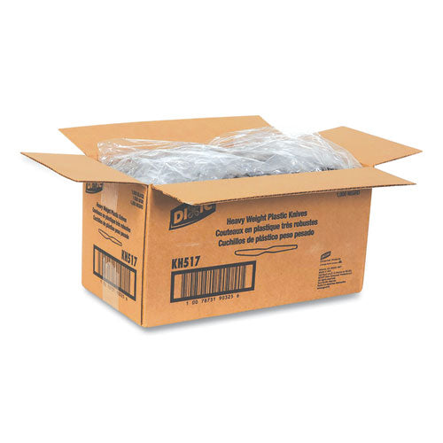 Image of Dixie® KH517 Plastic Cutlery, Heavyweight Knife, Black, 1,000/Carton