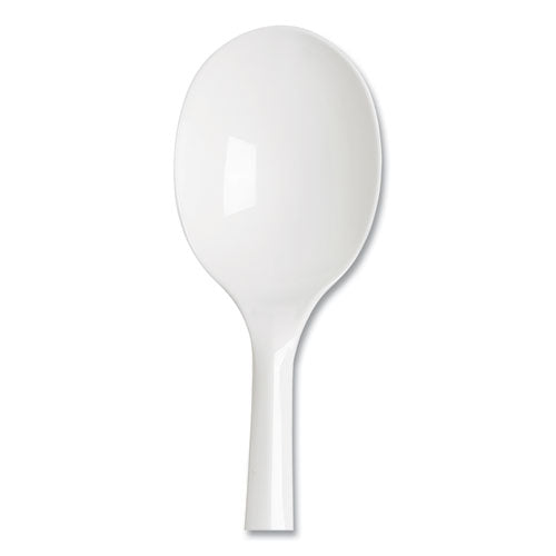 Image of Dixie® PSM21 Plastic Cutlery, Mediumweight Soup Spoon, White, 1,000/Carton