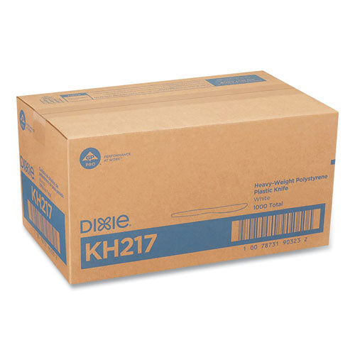 Image of Dixie® TH217 Plastic Cutlery, Heavyweight Spoon, White, 1,000/Carton