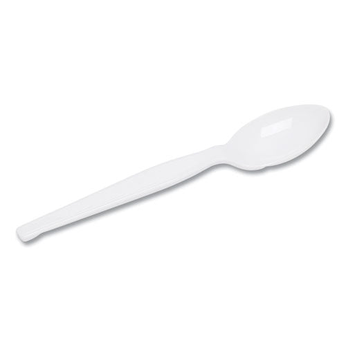 Image of Dixie® TH217 Plastic Cutlery, Heavyweight Spoon, White, 1,000/Carton