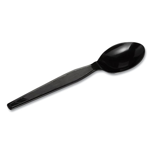Image of Dixie® TH517 Plastic Cutlery, Heavyweight Spoon, Black, 1,000/Carton