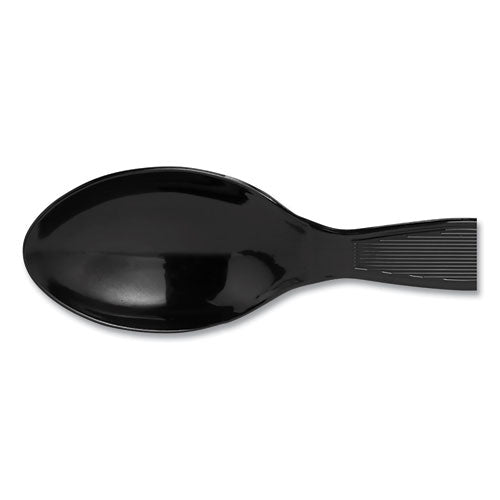 Image of Dixie® TH517 Plastic Cutlery, Heavyweight Spoon, Black, 1,000/Carton