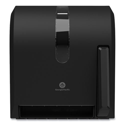 Image of Georgia Pacific® Professional 54338A Hygienic Push-Paddle Roll Towel Dispenser, 13 X 10 X 14.4, Black