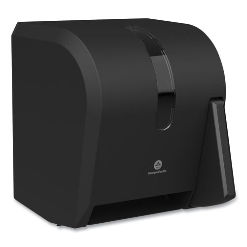 Image of Georgia Pacific® Professional 54338A Hygienic Push-Paddle Roll Towel Dispenser, 13 X 10 X 14.4, Black