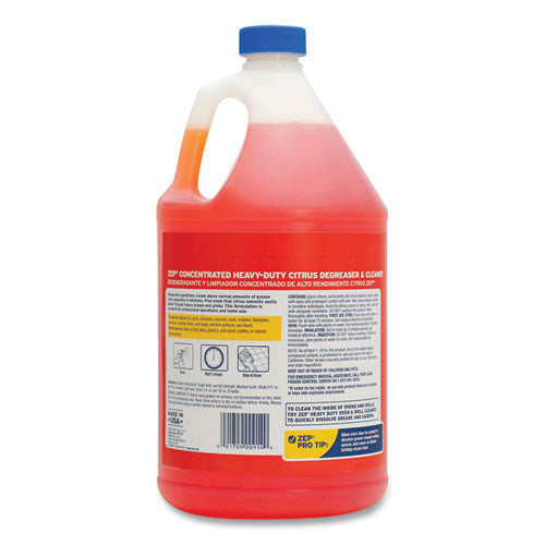 Image of Zep Commercial® 1046806 Cleaner And Degreaser, Citrus Scent, 1 Gal Bottle