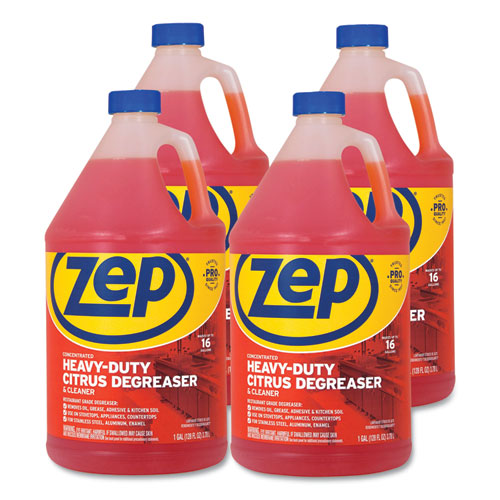 Image of Zep Commercial® ZUCIT128 Cleaner And Degreaser, 1 Gal Bottle, 4/carton