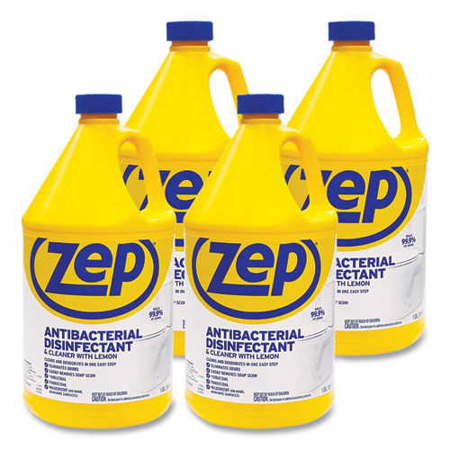 Image of Zep CommercialÂ® Antibacterial Disinfectant, Lemon Scent, 1 Gal, 4/carton
