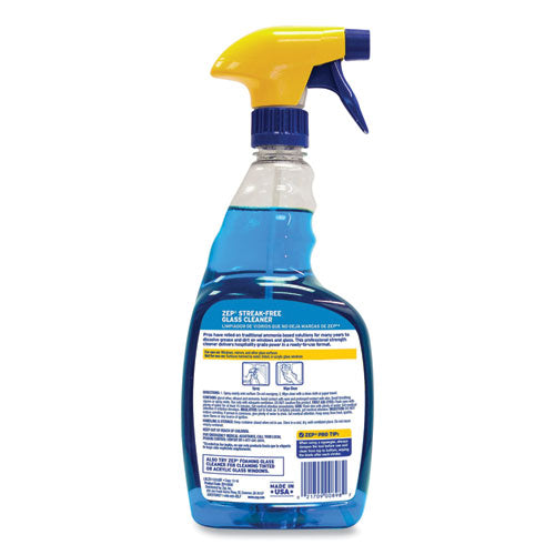 Image of Zep Commercial® ZU112032 Streak-Free Glass Cleaner, Pleasant Scent, 32 Oz Spray Bottle, 12/carton