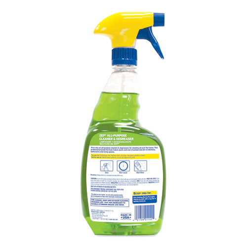 Image of Zep Commercial® ZUALL32 All-Purpose Cleaner And Degreaser, Fresh Scent, 32 Oz Spray Bottle, 12/carton