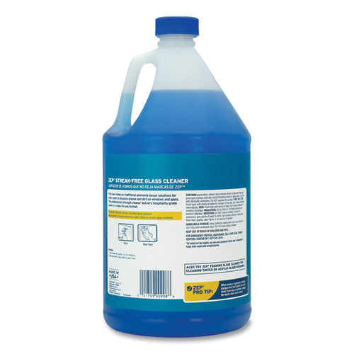 Image of Zep Commercial® ZU1120128 Streak-Free Glass Cleaner, Pleasant Scent, 1 Gal Bottle