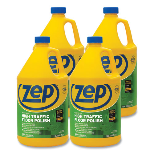 Image of Zep Commercial® ZUHTFF128 High Traffic Floor Polish, 1 Gal, 4/carton