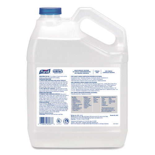 Image of PURELL® 4341-04 Foodservice Surface Sanitizer, Fragrance-Free, 1 gal Bottle, 4/Carton