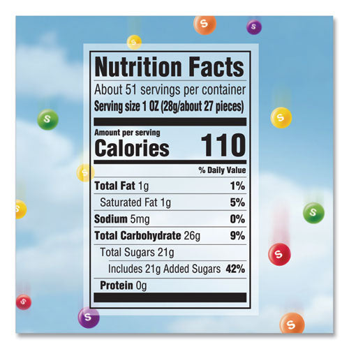 Image of Skittles® WMW28092 Chewy Candy, 54 Oz Bag, Original