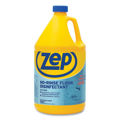 Image of Zep Commercial® ZUNRS128 No-Rinse Floor Disinfectant, Pleasant Scent, 1 Gal, 4/carton