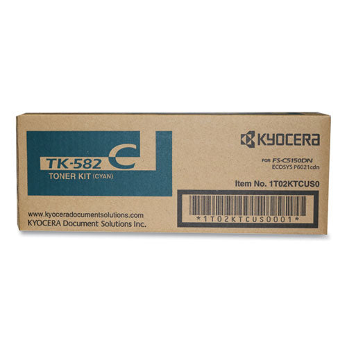 Image of Kyocera KYOTK582C Tk582c High-Yield Toner, 2,800 Page-Yield, Cyan