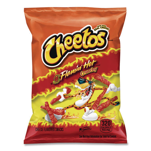 Image of CheetosÂ® Crunchy Cheese Flavored Snacks, Flamin' Hot, 2 Oz Bag, 64/carton